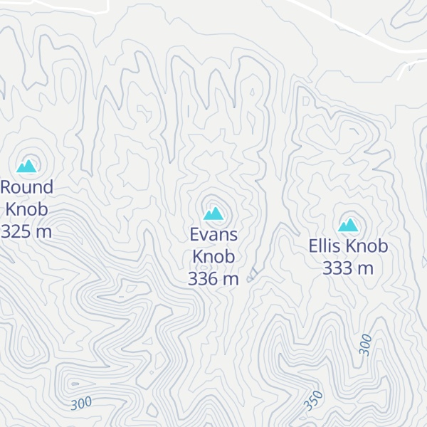 Map of Evans Knob