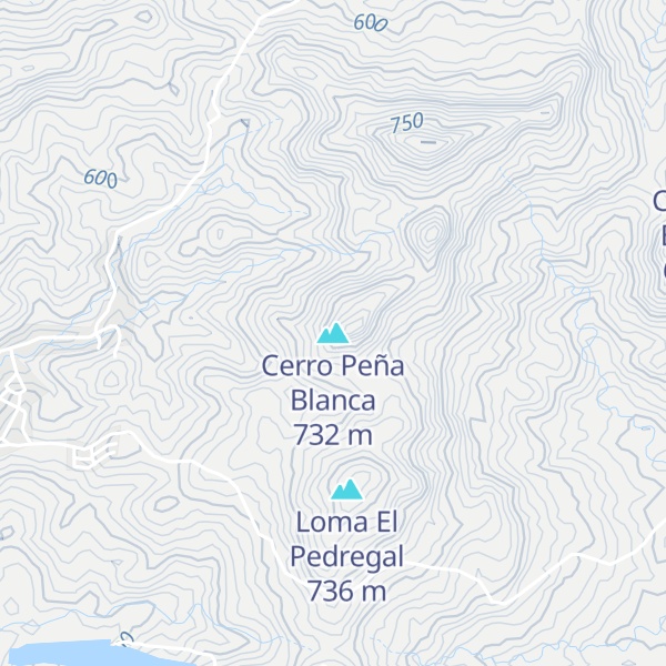 Map of Cerro Peña Blanca