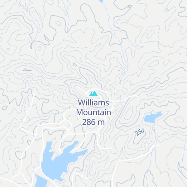 Map of Williams Mountain