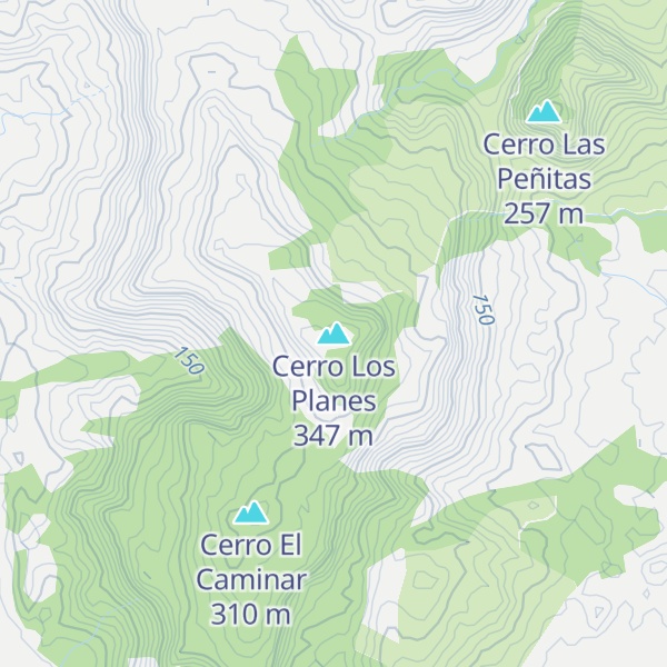 Map of Cerro Los Planes
