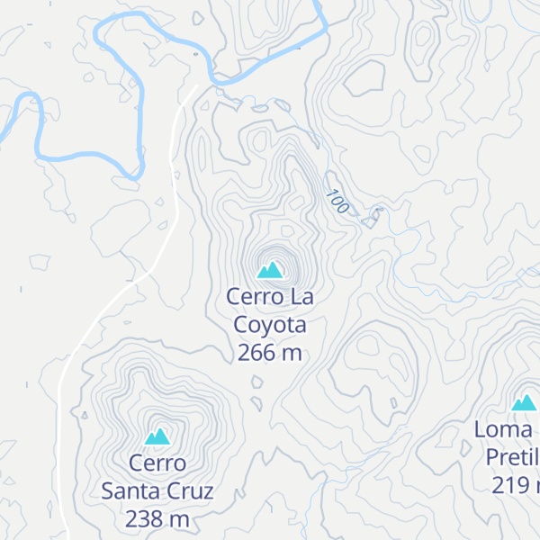 Map of Cerro La Coyota
