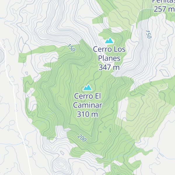 Map of Cerro El Caminar