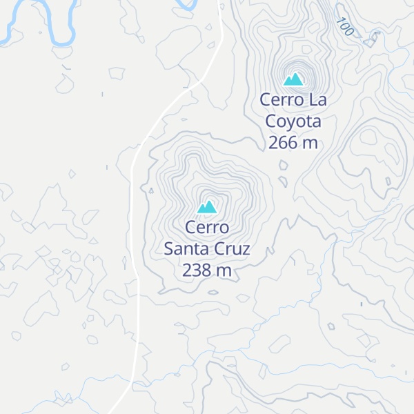 Map of Cerro Santa Cruz