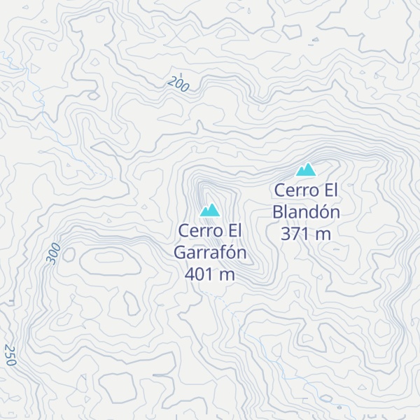 Map of Cerro El Garrafón