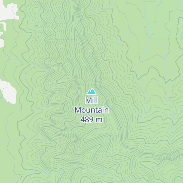 Map of Mill Mountain