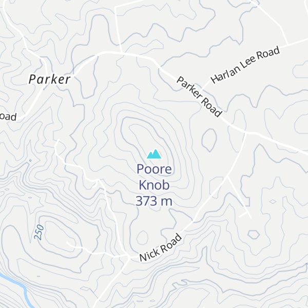 Map of Poore Knob