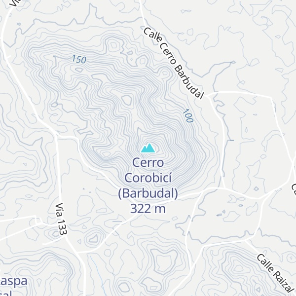 Map of Cerro Corobicí (Barbudal)