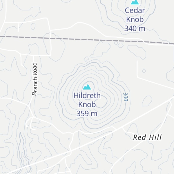 Map of Hildreth Knob