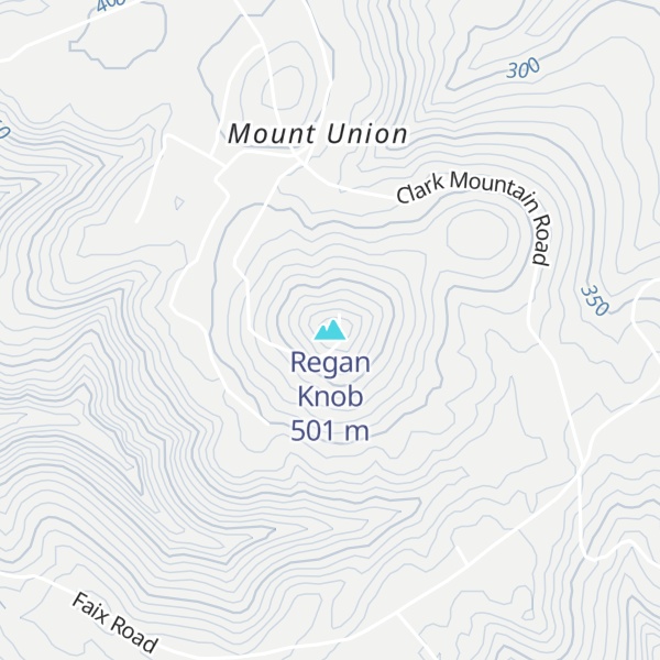 Map of Regan Knob