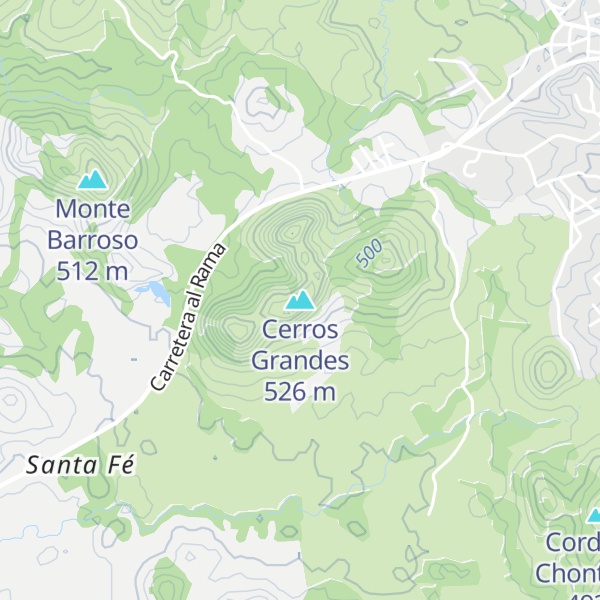 Map of Cerros Grandes