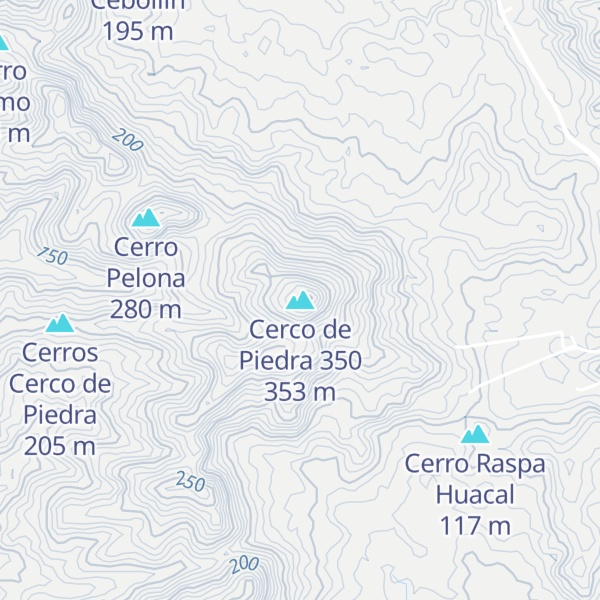 Map of Cerco de Piedra 350