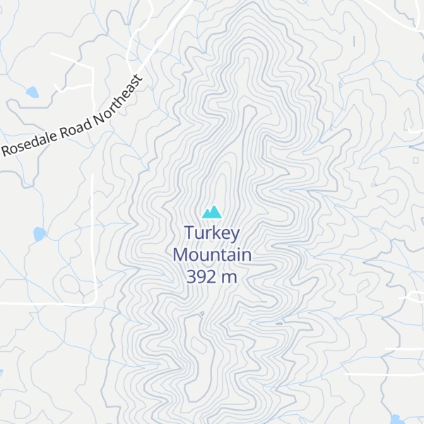 Map of Turkey Mountain