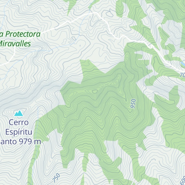 Map of Cerros Gota de Agua