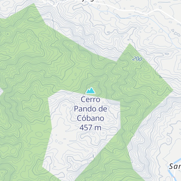 Map of Cerro Pando de Cóbano