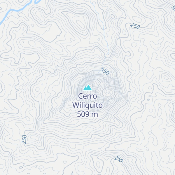 Map of Cerro Wiliquito