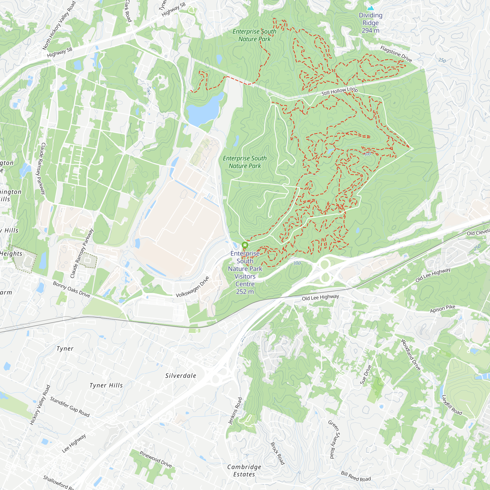 Enterprise South Nature Park Visitors Centre map