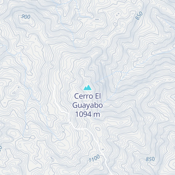Map of Cerro El Guayabo
