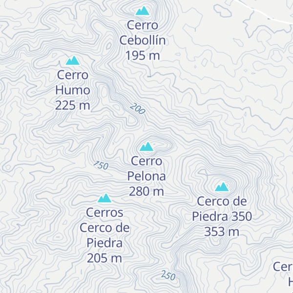 Map of Cerro Pelona