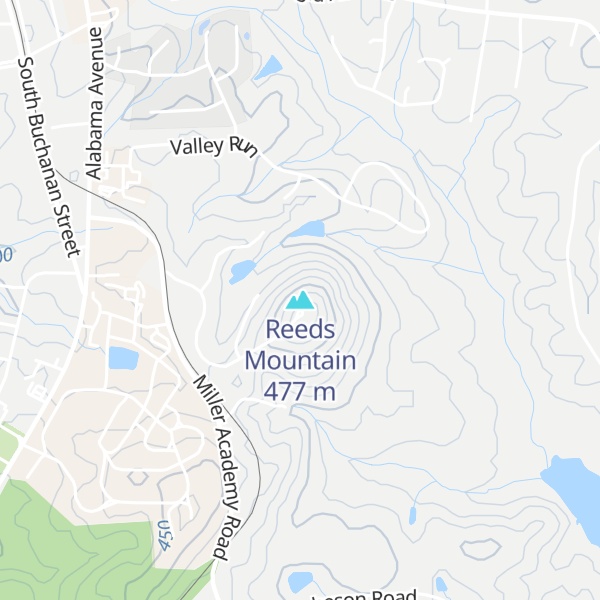 Map of Reeds Mountain