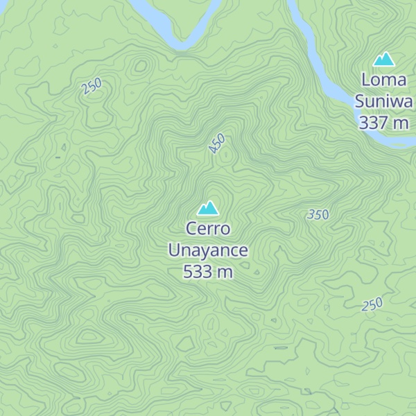 Map of Cerro Unayance