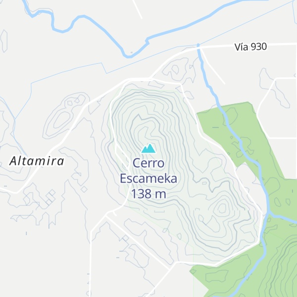 Map of Cerro Escameka