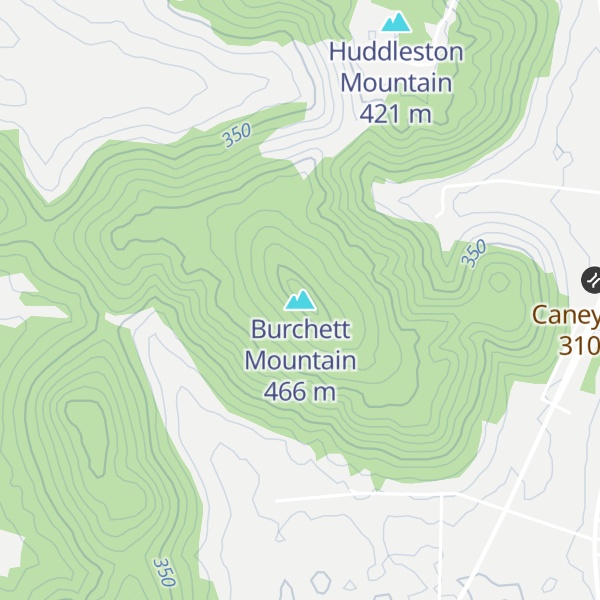 Map of Burchett Mountain