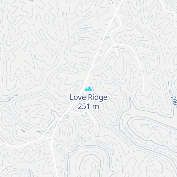 Map of Love Ridge