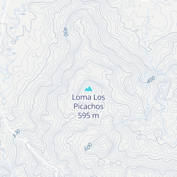 Map of Loma Los Picachos