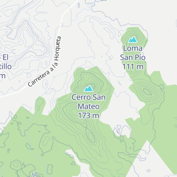 Map of Cerro San Mateo