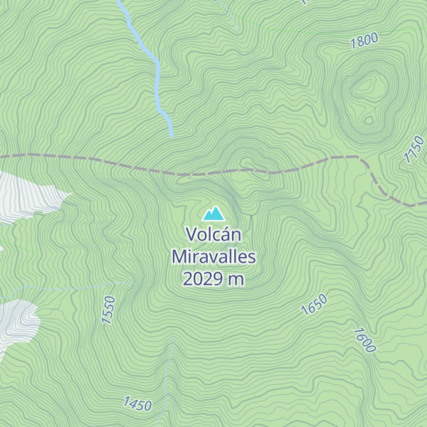 Map of Volcán Miravalles
