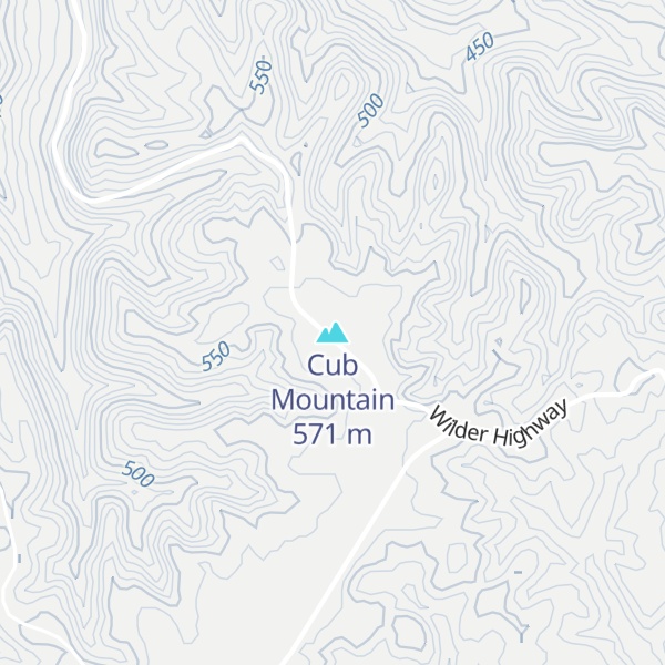 Map of Cub Mountain