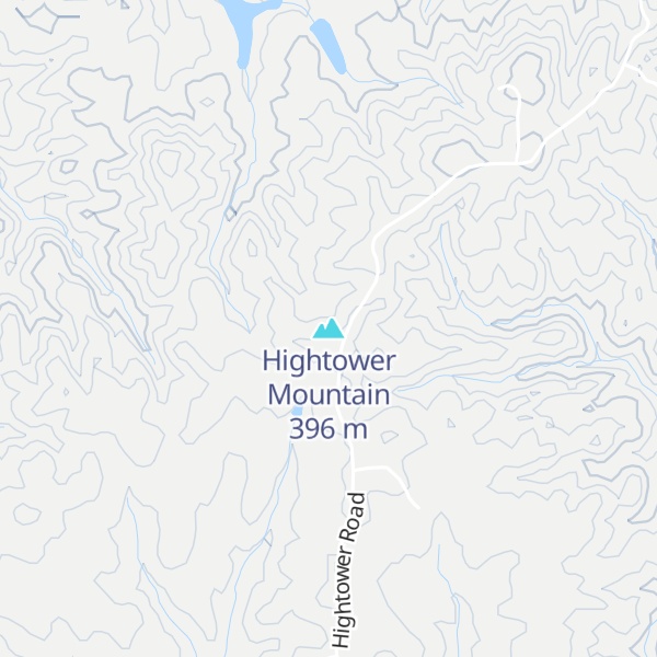 Map of Hightower Mountain