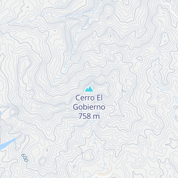 Map of Cerro El Gobierno