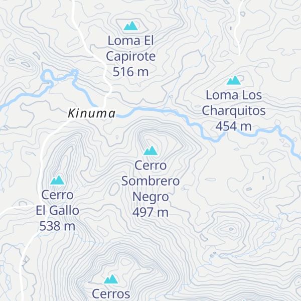Map of Cerro Sombrero Negro