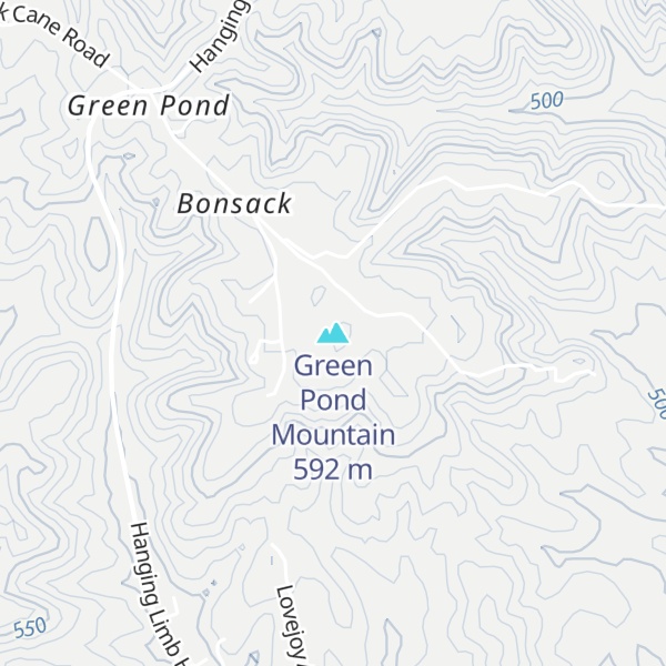 Map of Green Pond Mountain