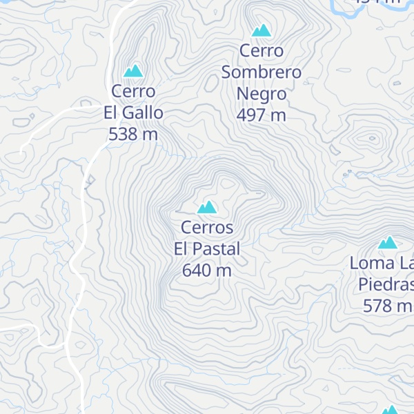 Map of Cerros El Pastal