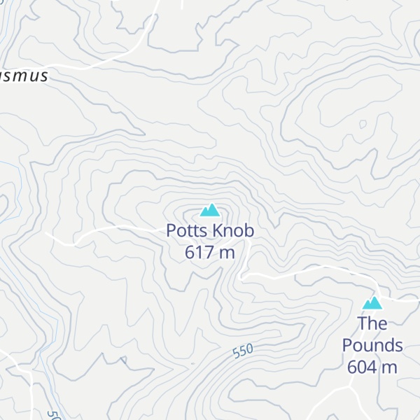 Map of Potts Knob