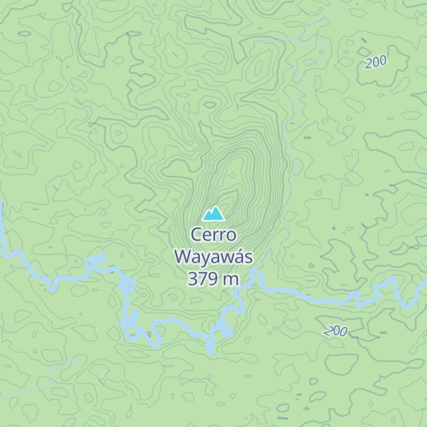 Map of Cerro Wayawás