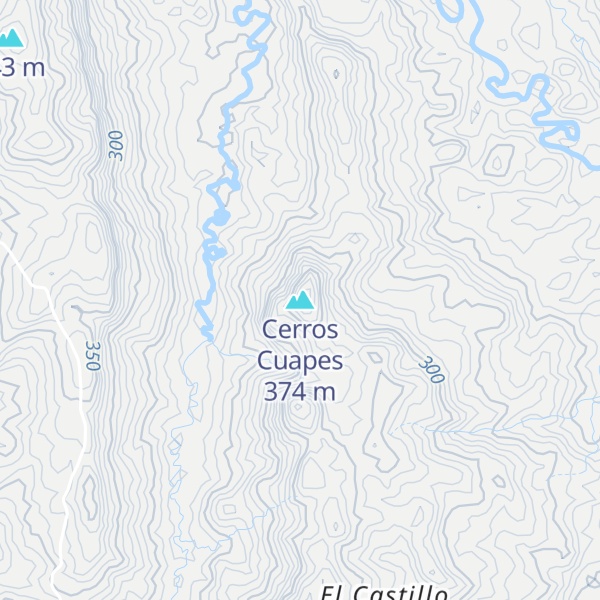 Map of Cerros Cuapes