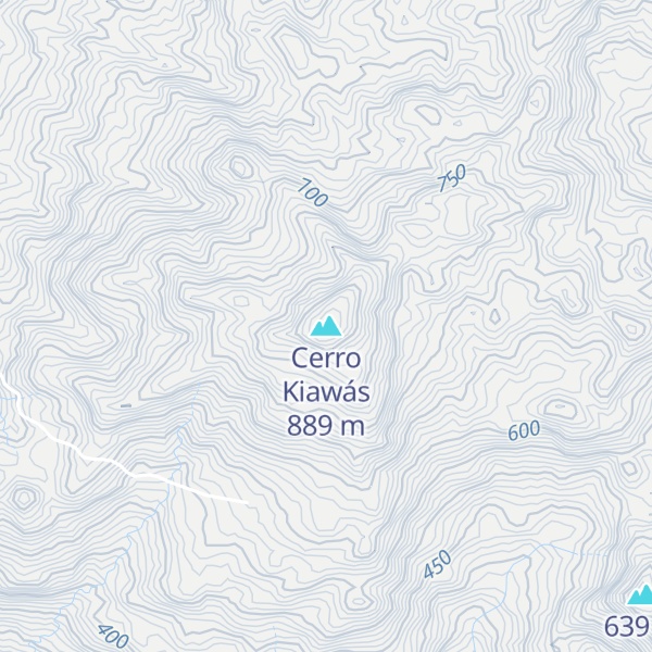 Map of Cerro Kiawás