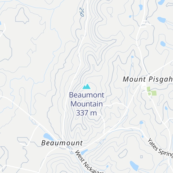 Map of Beaumont Mountain