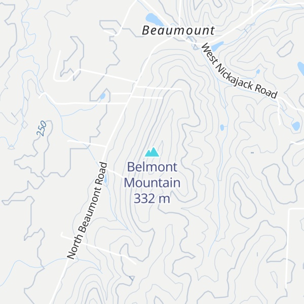 Map of Belmont Mountain