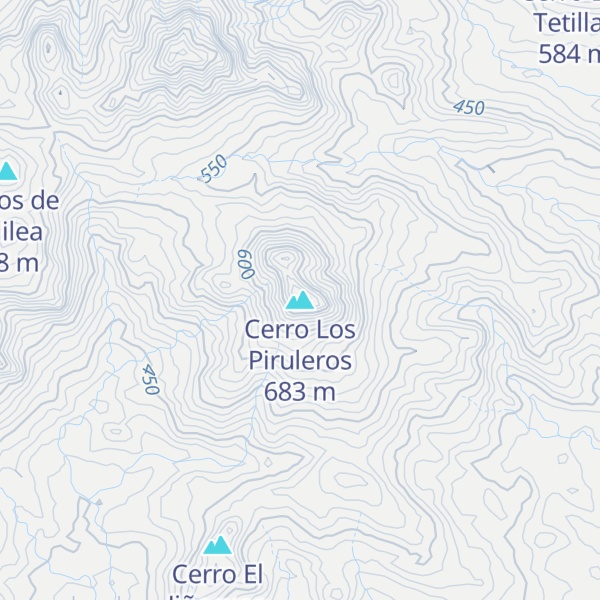 Map of Cerro Los Piruleros