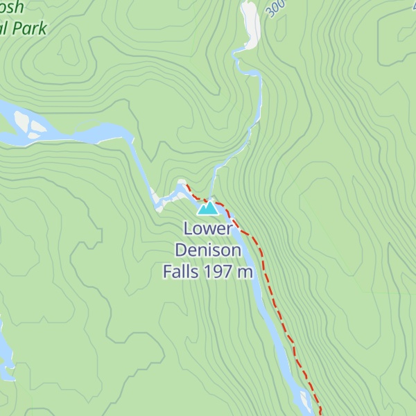 Map of Lower Denison Falls