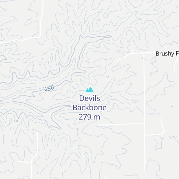 Map of Devils Backbone