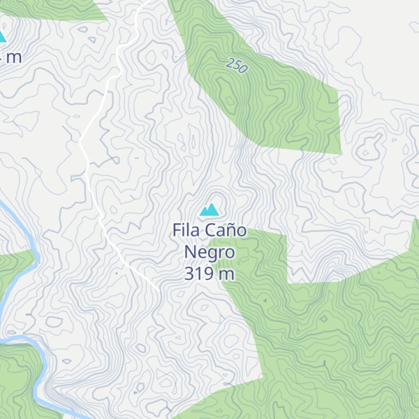 Map of Fila Caño Negro