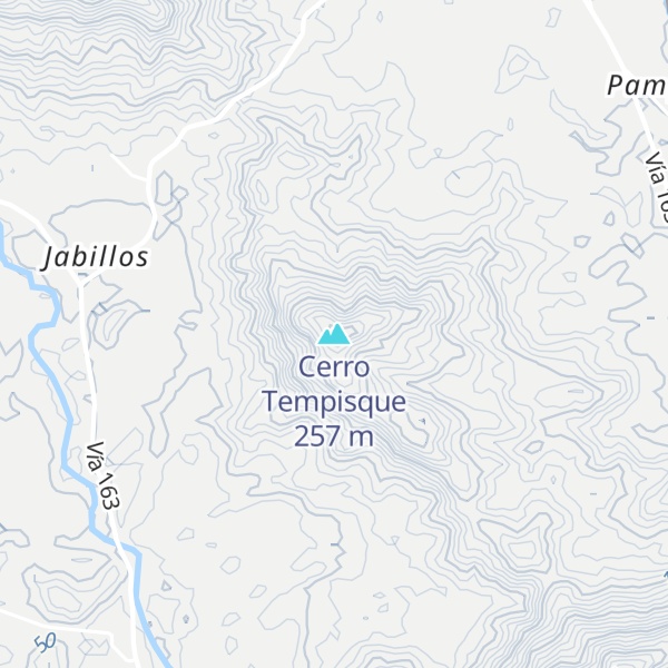 Map of Cerro Tempisque