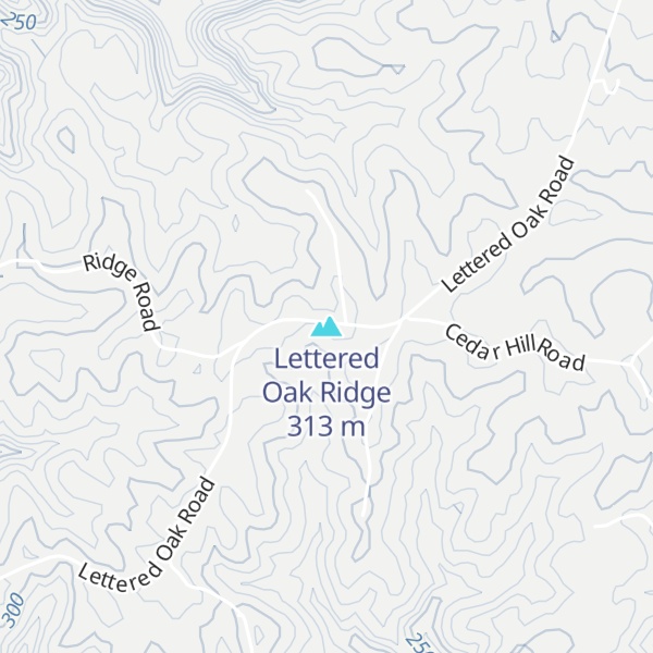 Map of Lettered Oak Ridge