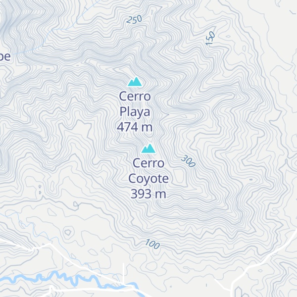 Map of Cerro Coyote