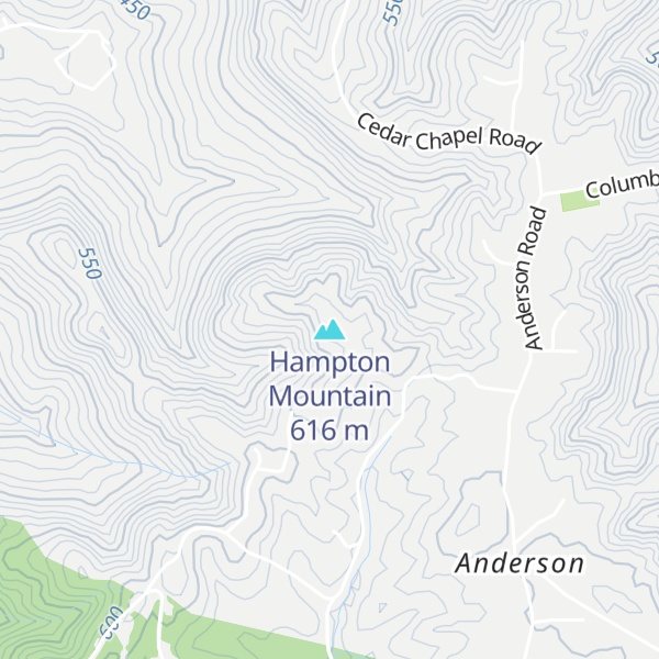 Map of Hampton Mountain